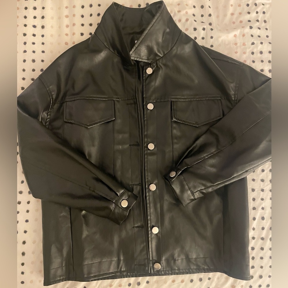 Princess Polly faux leather jacket.